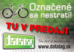 Bezpečnostný a registračná systém proti krádeži DATATAG pre bicykle začína s 50-kou predajní na celom Slovensku.